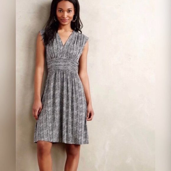 Anthropologie Dresses & Skirts - Anthropologie Tracy Reese Niki Gray Chevron Dress